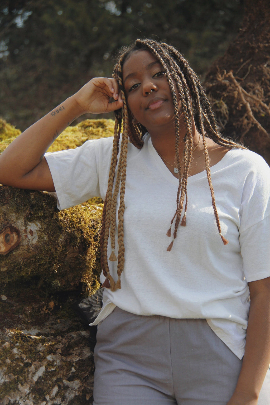 The T Shirt-V Neck-Hemp Jersey-Tall