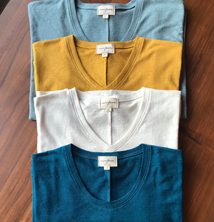 The T Shirt-V Neck-Hemp Organic Cotton Jersey