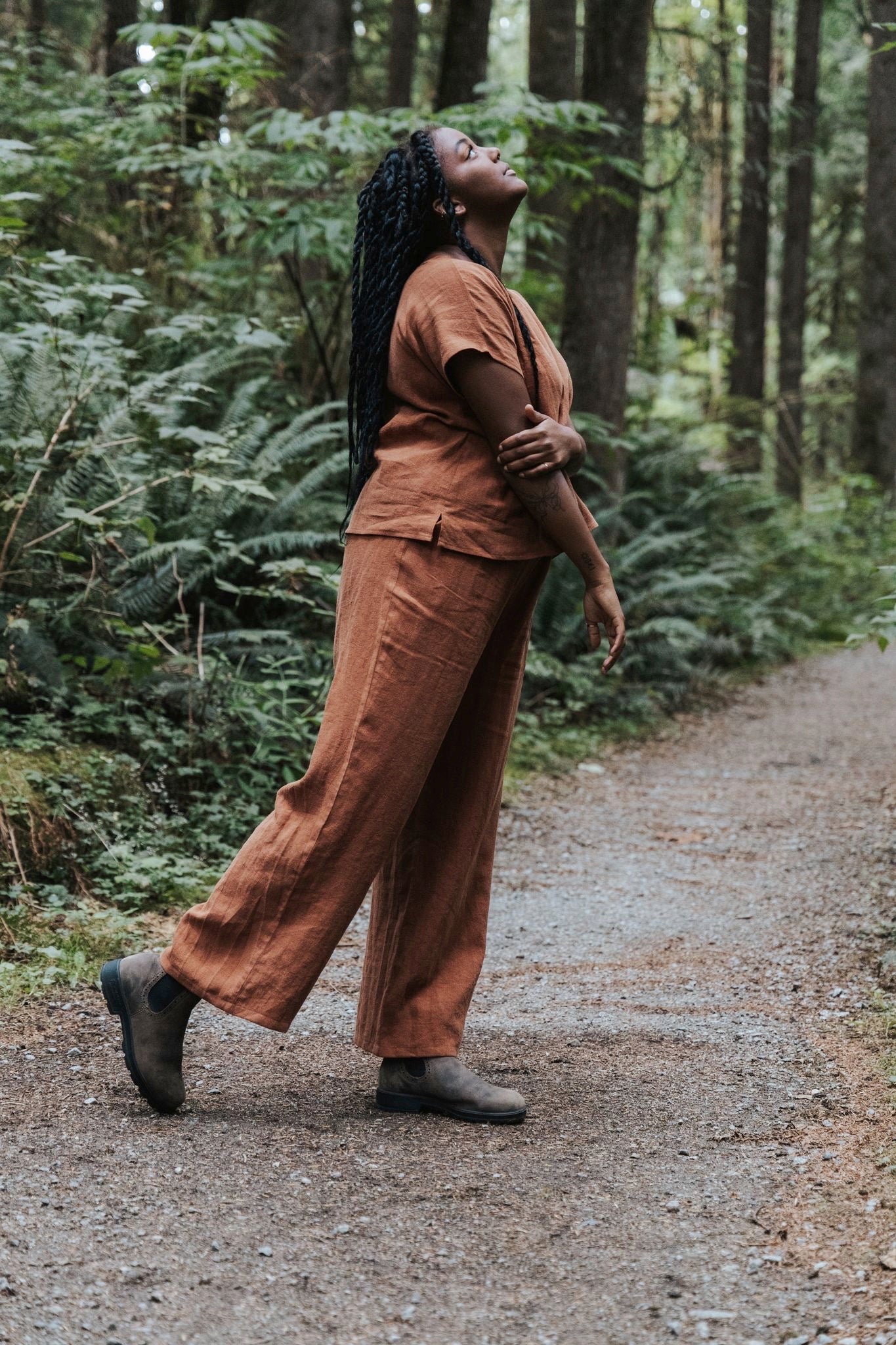 The Belle - Wide Leg Slacks - Antique Linen